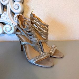 Strappy Beige Heels